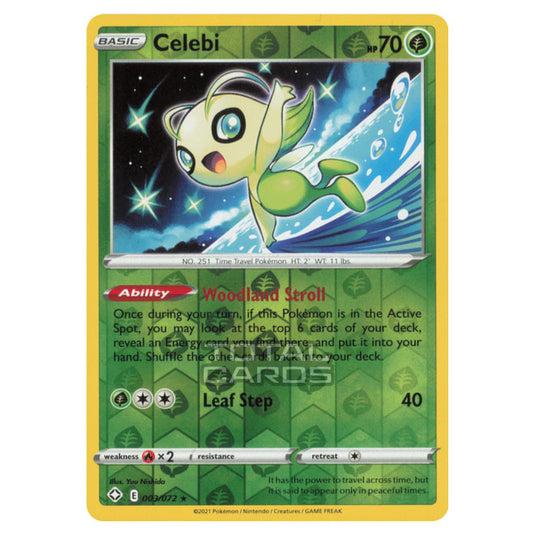 Pokemon - Sword & Shield - Shining Fates - Celebi - 003/72 - (Reverse Holo)