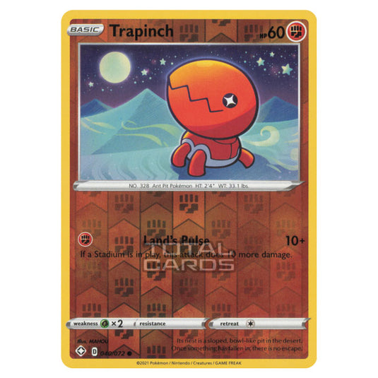 Pokemon - Sword & Shield - Shining Fates - Trapinch - 040/72 - (Reverse Holo)