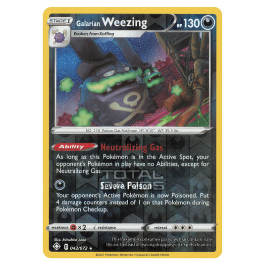 Pokemon - Sword & Shield - Shining Fates - Galarian Weezing - 042/72 - (Reverse Holo)