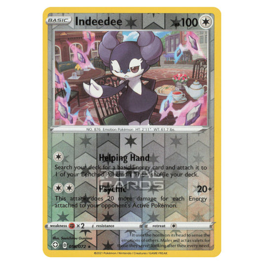 Pokemon - Sword & Shield - Shining Fates - Indeedee - 056/72 - (Reverse Holo)