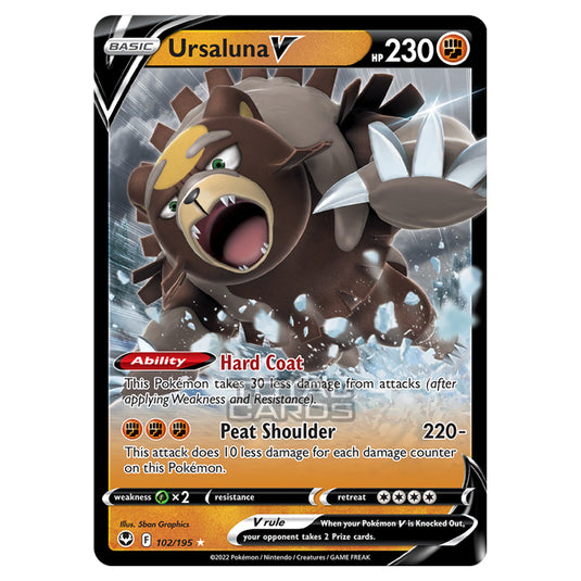 Pokemon - Sword & Shield - Silver Tempest - Ursaluna V - 102/195