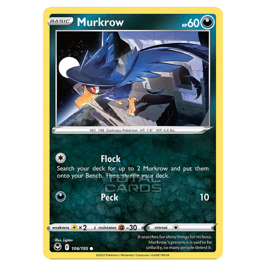 Pokemon - Sword & Shield - Silver Tempest - Murkrow - 106/195