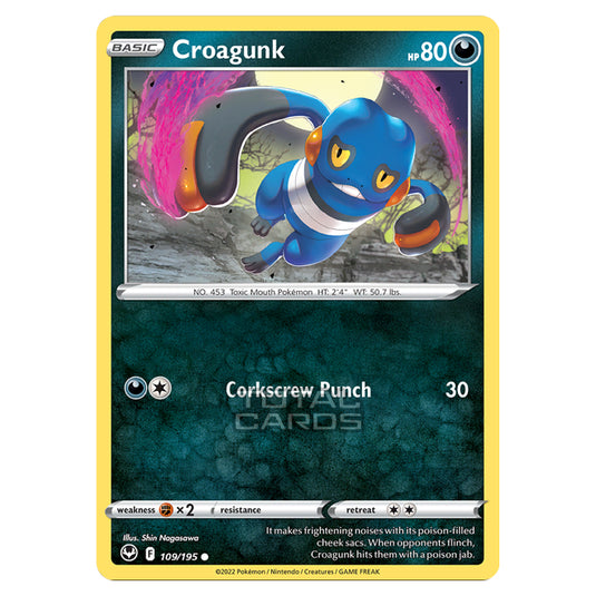 Pokemon - Sword & Shield - Silver Tempest - Croagunk - 109/195