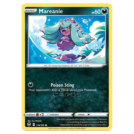 Pokemon - Sword & Shield - Silver Tempest - Mareanie - 114/195