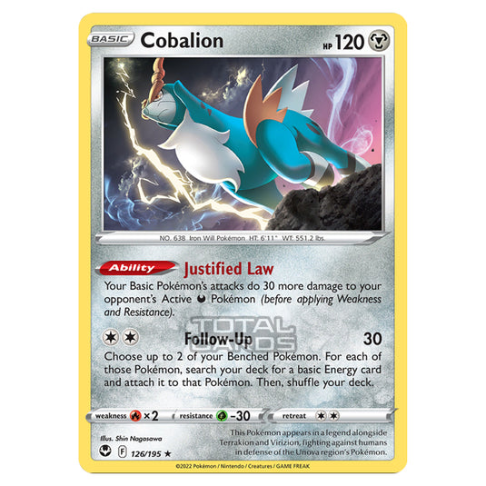 Pokemon - Sword & Shield - Silver Tempest - Cobalion - 126/195