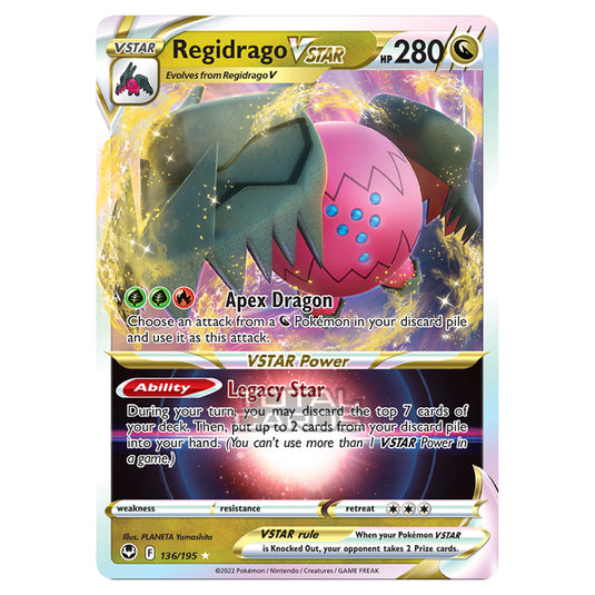 regidrago pokemon card Pokemon - Sword & Shield - Silver Tempest - Regidrago VSTAR