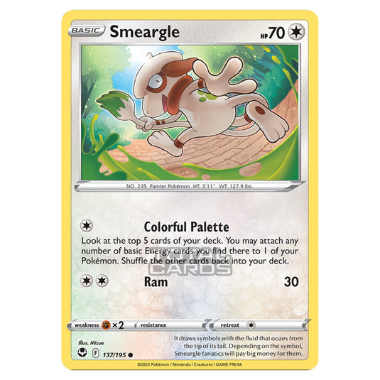 Pokemon - Sword & Shield - Silver Tempest - Smeargle - 137/195