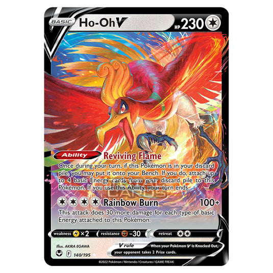 Pokemon - Sword & Shield - Silver Tempest - Ho-Oh V - 140/195