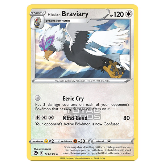 Pokemon - Sword & Shield - Silver Tempest - Hisuian Braviary - 149/195