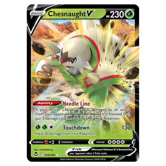 Pokemon - Sword & Shield - Silver Tempest - Chesnaught V - 15/195