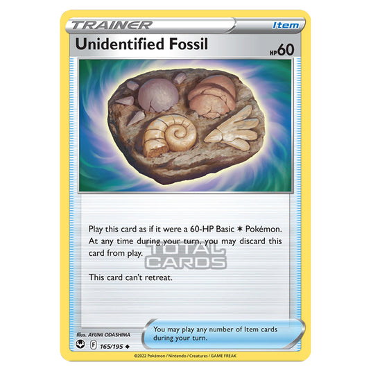 Pokemon - Sword & Shield - Silver Tempest - Unidentified Fossil - 165/195