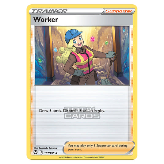 Pokemon - Sword & Shield - Silver Tempest - Worker - 167/195