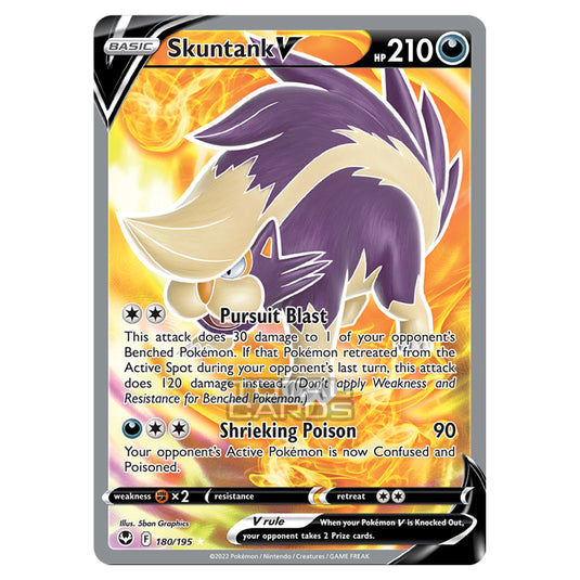 Pokemon - Sword & Shield - Silver Tempest - Skuntank V - 180/195