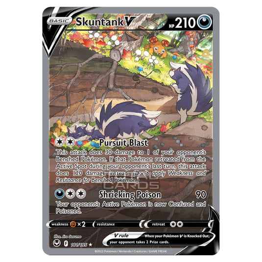 Pokemon - Sword & Shield - Silver Tempest - Skuntank V - 181/195