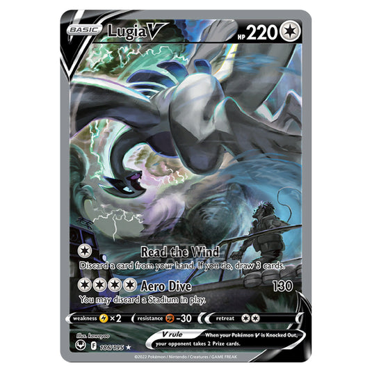 Pokemon - Sword & Shield - Silver Tempest - Lugia V - 186/195