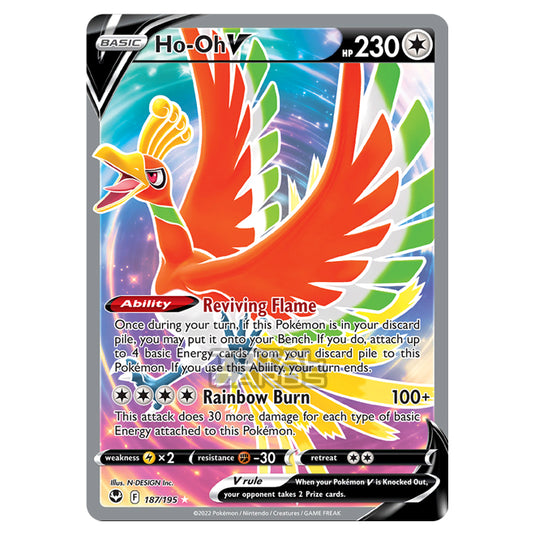 Pokemon - Sword & Shield - Silver Tempest - Ho-Oh V - 187/195