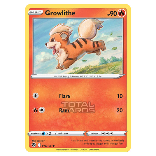 Pokemon - Sword & Shield - Silver Tempest - Growlithe - 19/195