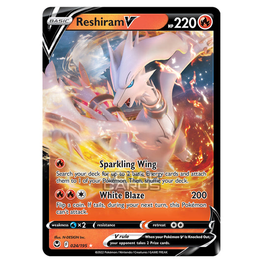 Pokemon - Sword & Shield - Silver Tempest - Reshiram V - 24/195