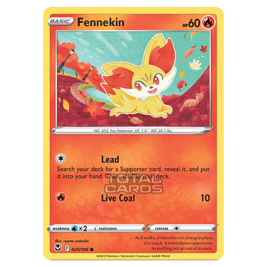 Pokemon - Sword & Shield - Silver Tempest - Fennekin - 25/195