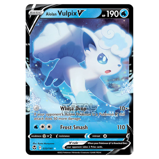 Pokemon - Sword & Shield - Silver Tempest - Alolan Vulpix V - 33/195