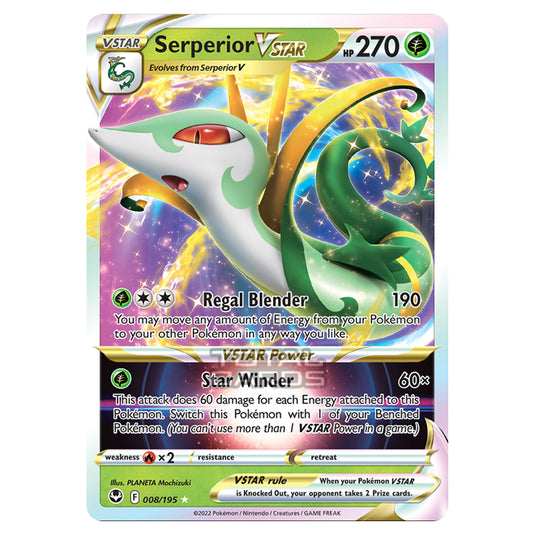 Pokemon - Sword & Shield - Silver Tempest - Serperior VSTAR - 8/195