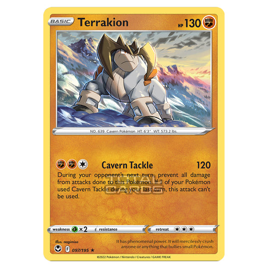 Pokemon - Sword & Shield - Silver Tempest - Terrakion - 97/195