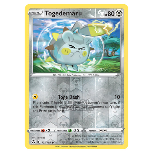 Pokemon - Sword & Shield - Silver Tempest - Togedemaru - 127/195 - (Reverse Holo)