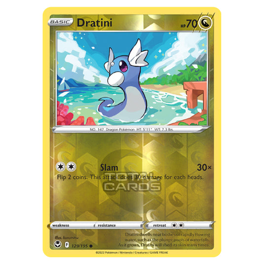 Pokemon - Sword & Shield - Silver Tempest - Dratini - 129/195 - (Reverse Holo)