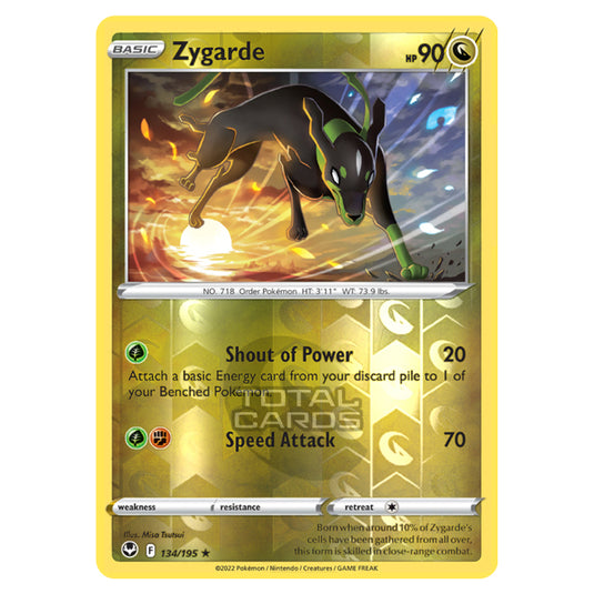 Pokemon - Sword & Shield - Silver Tempest - Zygarde - 134/195 - (Reverse Holo)