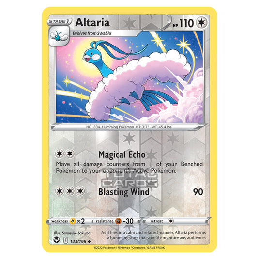 Pokemon - Sword & Shield - Silver Tempest - Altaria - 143/195 - (Reverse Holo)