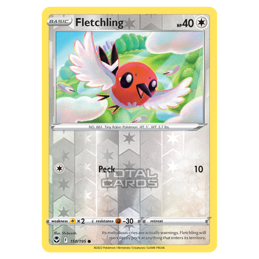 Pokemon - Sword & Shield - Silver Tempest - Fletchling - 150/195 - (Reverse Holo)