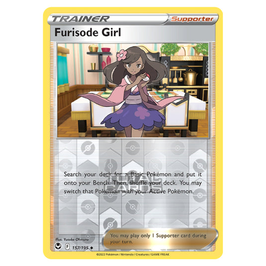 Pokemon - Sword & Shield - Silver Tempest - Furisode Girl - 157/195 - (Reverse Holo)