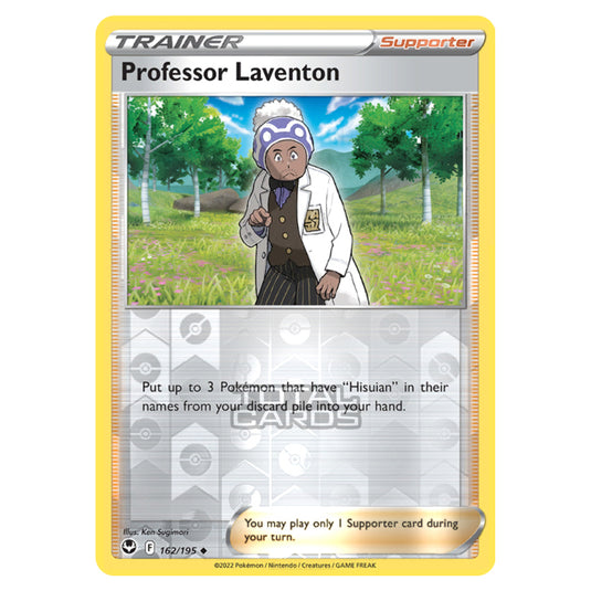 Pokemon - Sword & Shield - Silver Tempest - Professor Laventon - 162/195 - (Reverse Holo)