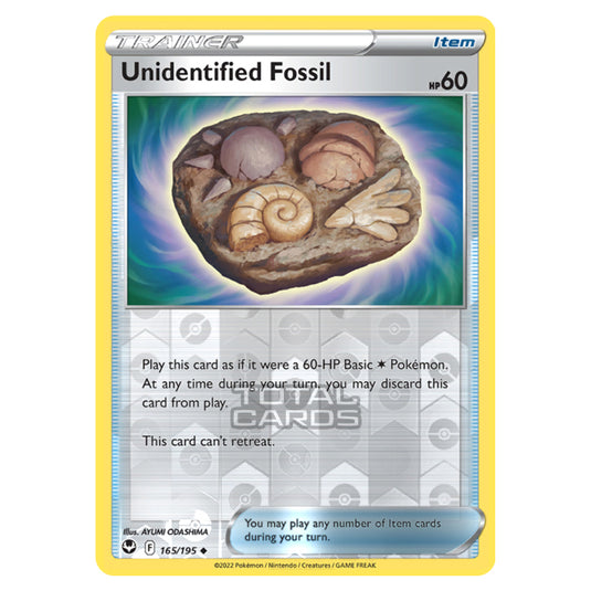 Pokemon - Sword & Shield - Silver Tempest - Unidentified Fossil - 165/195 - (Reverse Holo)