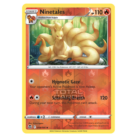 Pokemon - Sword & Shield - Silver Tempest - Ninetales - 18/195 - (Reverse Holo)