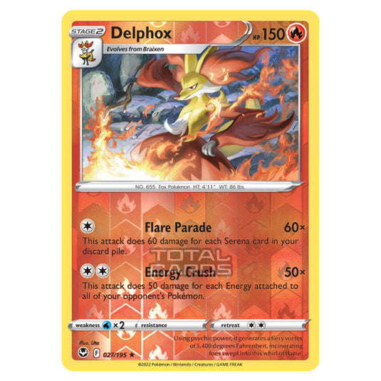 Pokemon - Sword & Shield - Silver Tempest - Delphox - 27/195 - (Reverse Holo)