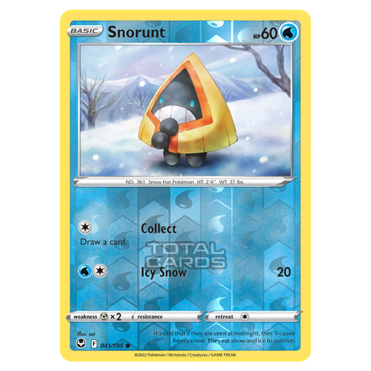 Pokemon - Sword & Shield - Silver Tempest - Snorunt - 41/195 - (Reverse Holo)