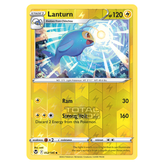 Pokemon - Sword & Shield - Silver Tempest - Lanturn - 52/195 - (Reverse Holo)