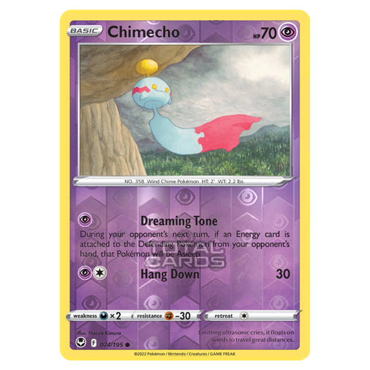 Pokemon - Sword & Shield - Silver Tempest - Chimecho - 74/195 - (Reverse Holo)