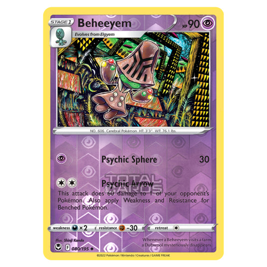 Pokemon - Sword & Shield - Silver Tempest - Beheeyem - 80/195 - (Reverse Holo)