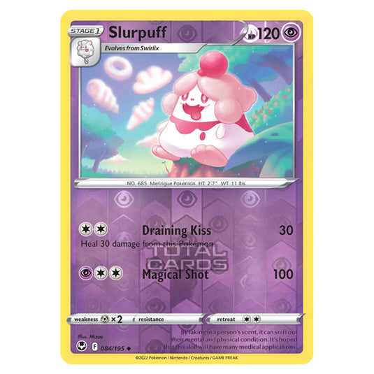 Pokemon - Sword & Shield - Silver Tempest - Slurpuff - 84/195 - (Reverse Holo)