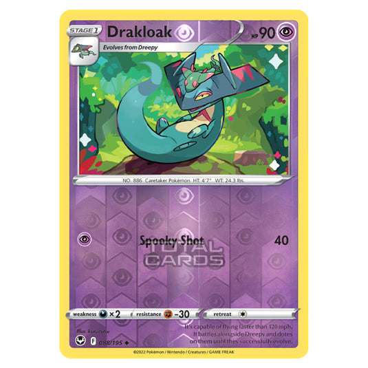 Pokemon - Sword & Shield - Silver Tempest - Drakloak - 88/195 - (Reverse Holo)