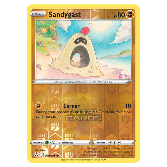 Pokemon - Sword & Shield - Silver Tempest - Sandygast - 99/195 - (Reverse Holo)