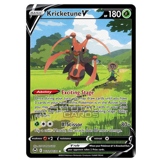 Pokemon - Sword & Shield - Silver Tempest Trainer Gallery - Kricketune V - TG12/30