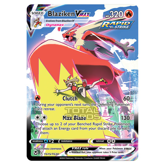 Pokemon - Sword & Shield - Silver Tempest Trainer Gallery - Blaziken VMAX - TG15/30
