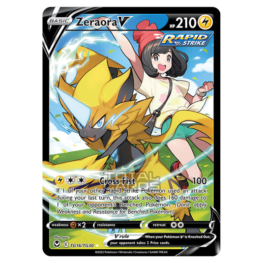 Pokemon - Sword & Shield - Silver Tempest Trainer Gallery - Zeraora V - TG16/30
