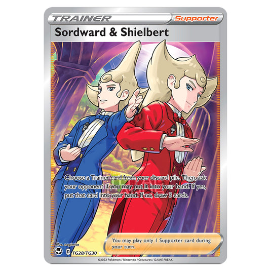 Pokemon - Sword & Shield - Silver Tempest Trainer Gallery - Sordward & Shielbert - TG28/30