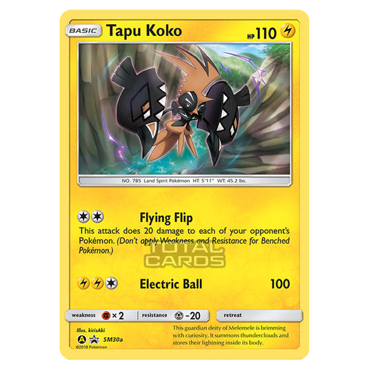 Pokemon - Sun & Moon - SM Black Star Promos - Tapu Koko - SM30a