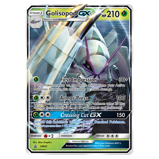 Pokemon - Sun & Moon - SM Black Star Promos - Golisopod GX - SM62