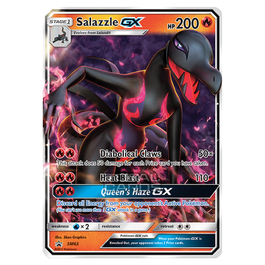 Pokemon - Sun & Moon - SM Black Star Promos - Salazzle GX - SM63